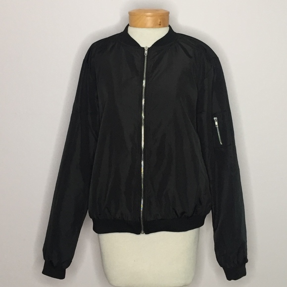 Zeagoo Jackets & Blazers - ZEAGOO | Black nylon bomber jacket